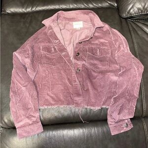 American Eagle Outfitters Corduroy Jacket in Mauve